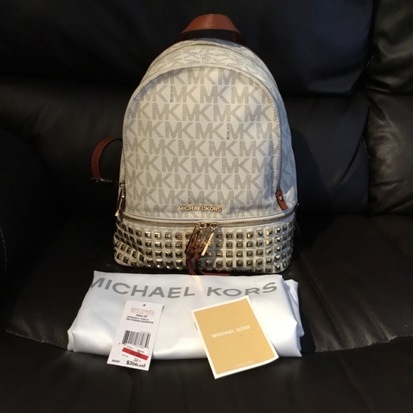 Michael Kors Handbags - Michael Kors Rhea Studded Backpack Purse